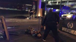 Foto: Seorang pria yang diduga salah satu pelaku penyerangan di Borough Market London (Gabriele Sciotto)