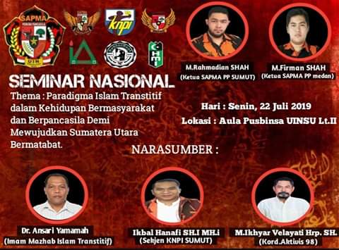 Sapma PP UINSU Gelar Seminar Islam Transitif dan Pancasila