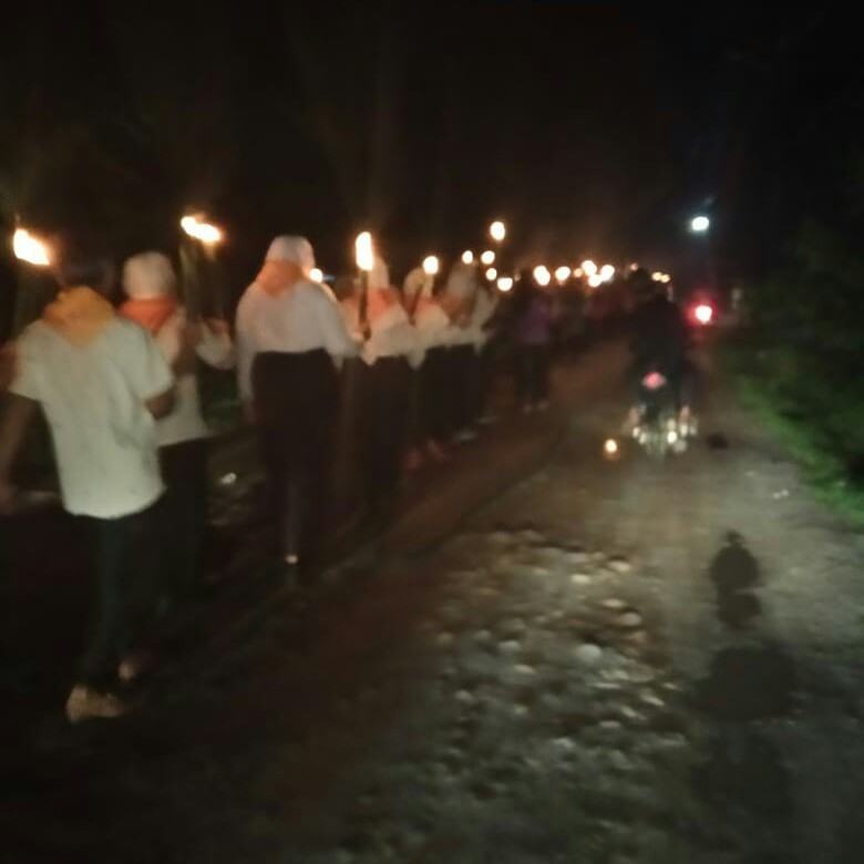 Kenang Semangat Pahlawan, Medang Deras Gelar Pawai Obor
