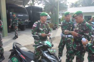 Yonif 133/Yudha Sakti Melaksanakan Pengecekan Kendaraan Bermotor Prajurit