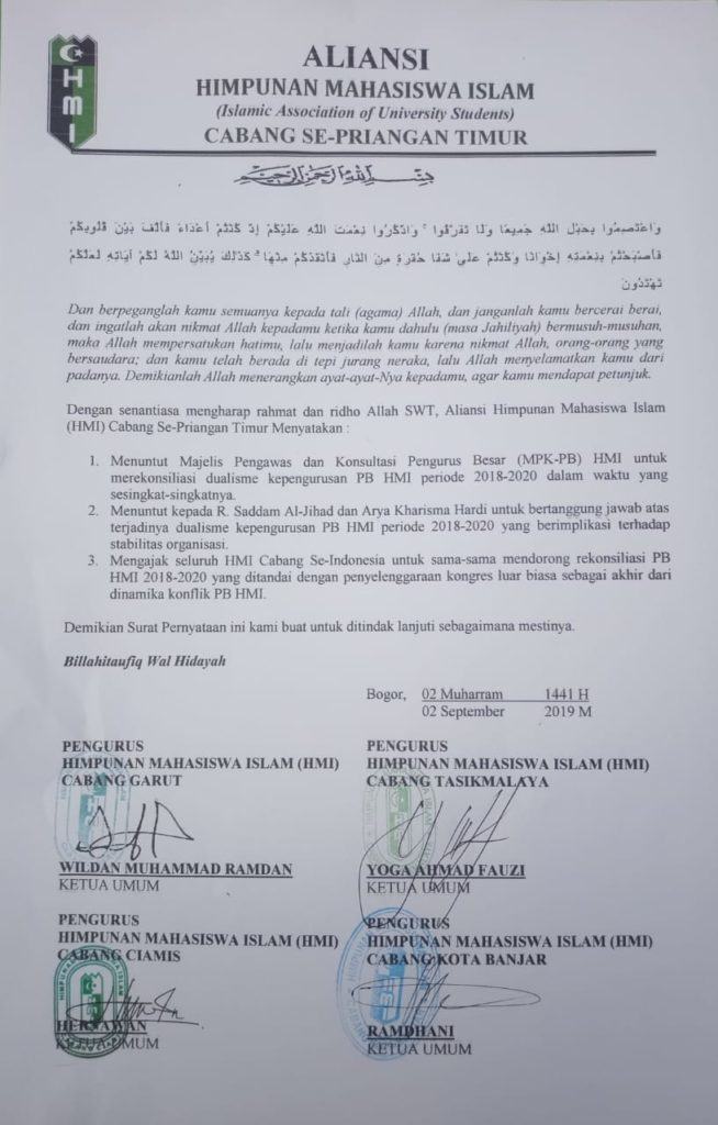 HMI se-Priangan Timur, Konsolidasi Keumatan dan Kebangsaan