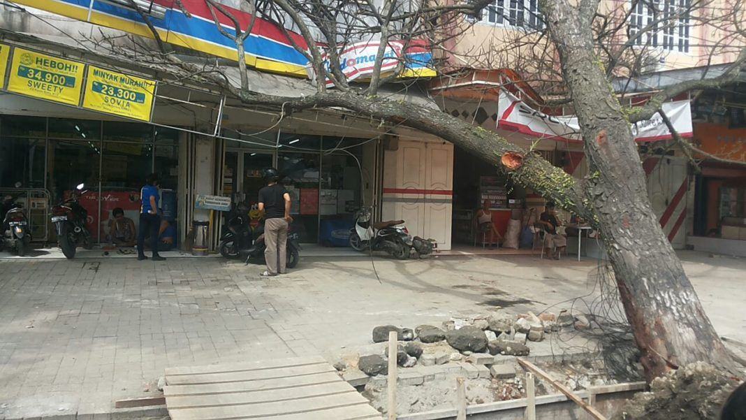 Pohon tumbang di Jalan Amal