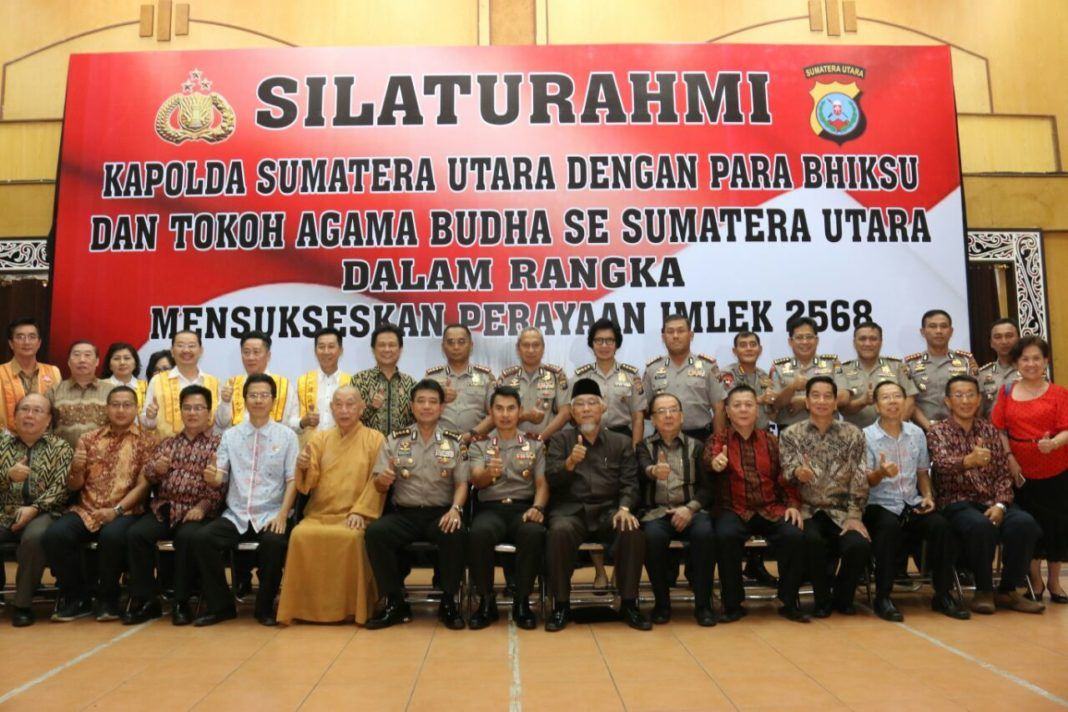 Poldasu Sambut Silaturahmi Bhiksu dan Tokoh Budha Sumut
