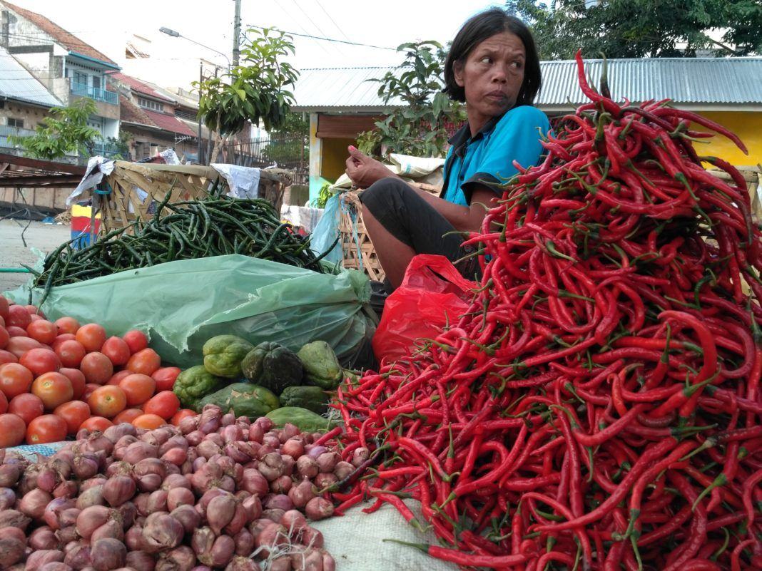Pedagang di Pasar Sambu Medan
