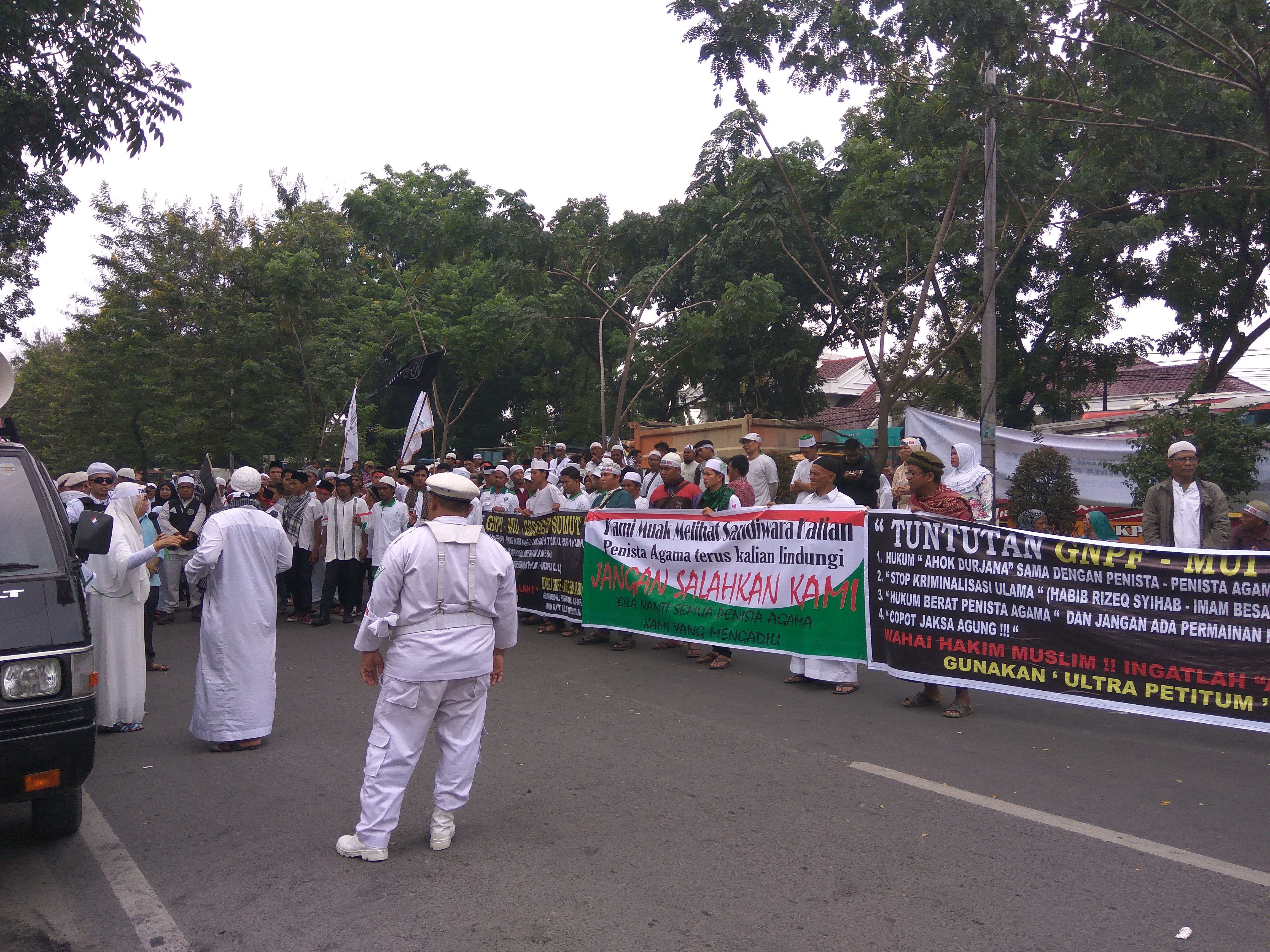 Demo Penistaan Agama Medan, Kejatisu Digeruduk GNPF MUI dan GERAM Sumut