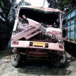 Lakalantas Batubara, Tabrak Pantat Truk Kaki Kernet Trado Hancur (2)