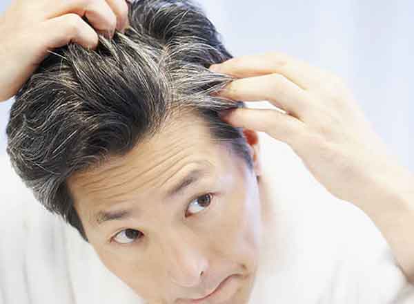 Ilustrasi Foto Rambut Putih dan Beruban