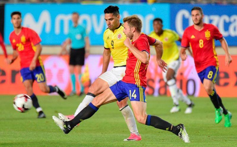 Suasana laga Spanyol kontra Kolomvbia (AFP PHOTO / JOSE JORDAN)