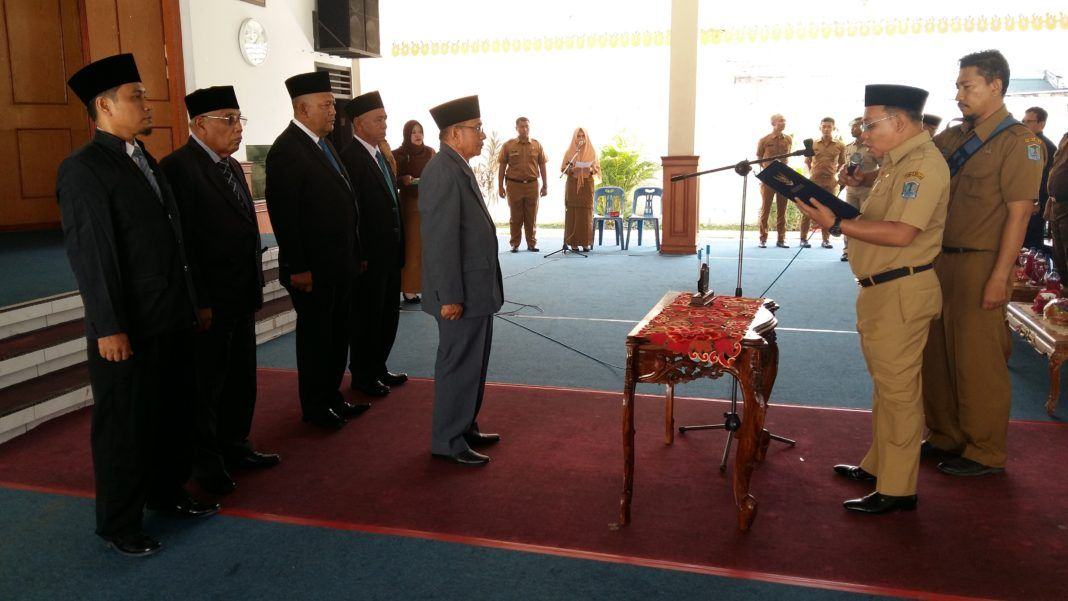 Foto: Suasana pelantikan Unsur pimpinan Baznas Kota Binjai Periode 2017 – 2022.