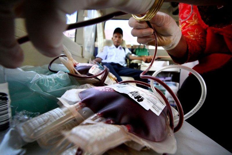 Ilustrasi donor darah.