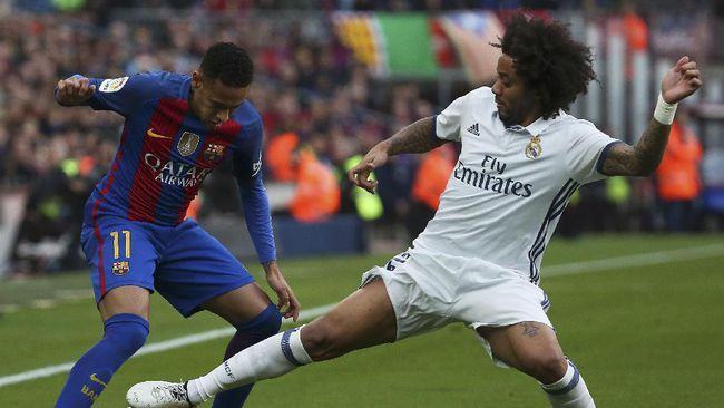Neymar diklaim juga telah berpamitan kepada para pemain Real Madrid. (REUTERS/Sergio Perez)