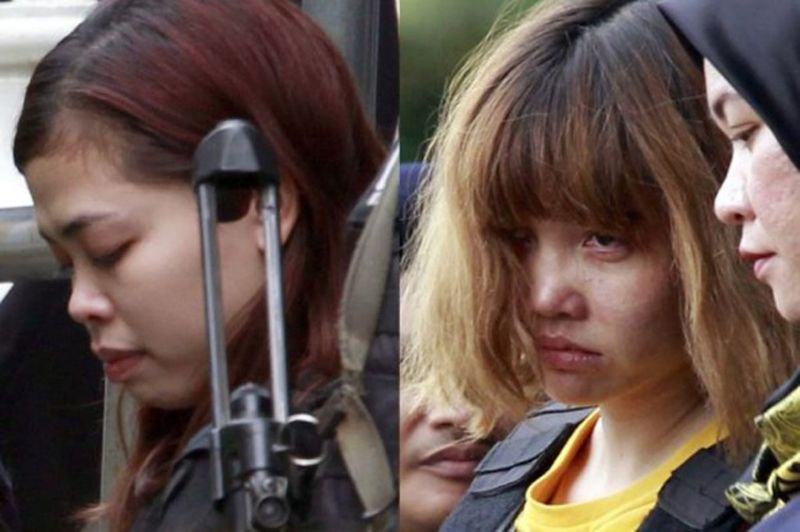 Siti Aisyah dan Doan Thi Huong di pengadilan (Foto: The Star).