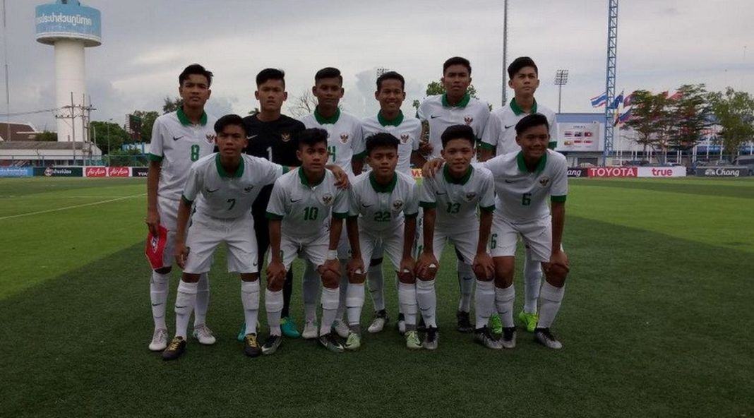 Foto: Timnas Indonesia U-16 bermain imbang 2-2 melawan Myanmar di IPE Chonburi Campus Stadium 2, Minggu (9/7). (dok. PSSI)