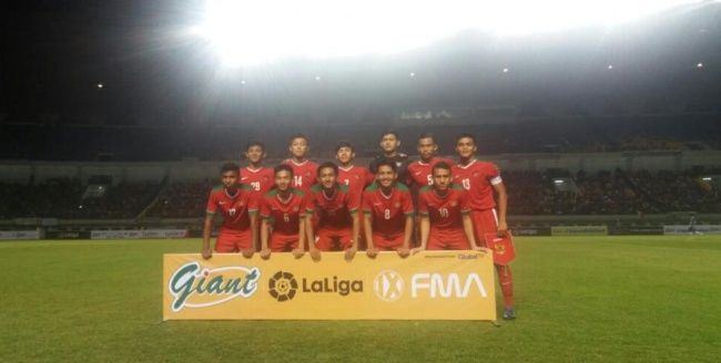 Skuat Timnas U-19 vs Espanyol B (Foto: Twitter PSSI)