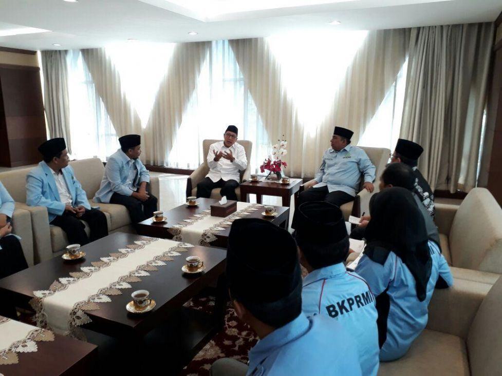Foto: Menag Lukman terima pengurus BPKRMI, di Jakarta, Rabu (2/8).