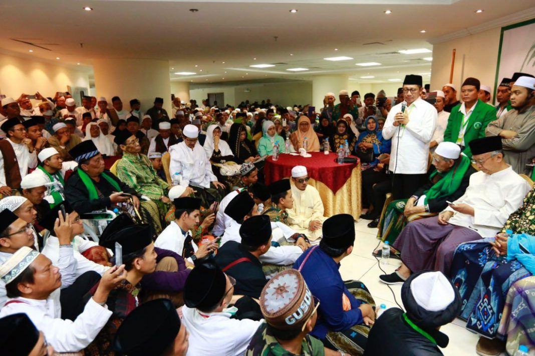 Foto: Menag Lukman beri sambutan pada Silaturahim NU Sedunia ke-16 di Makkah.