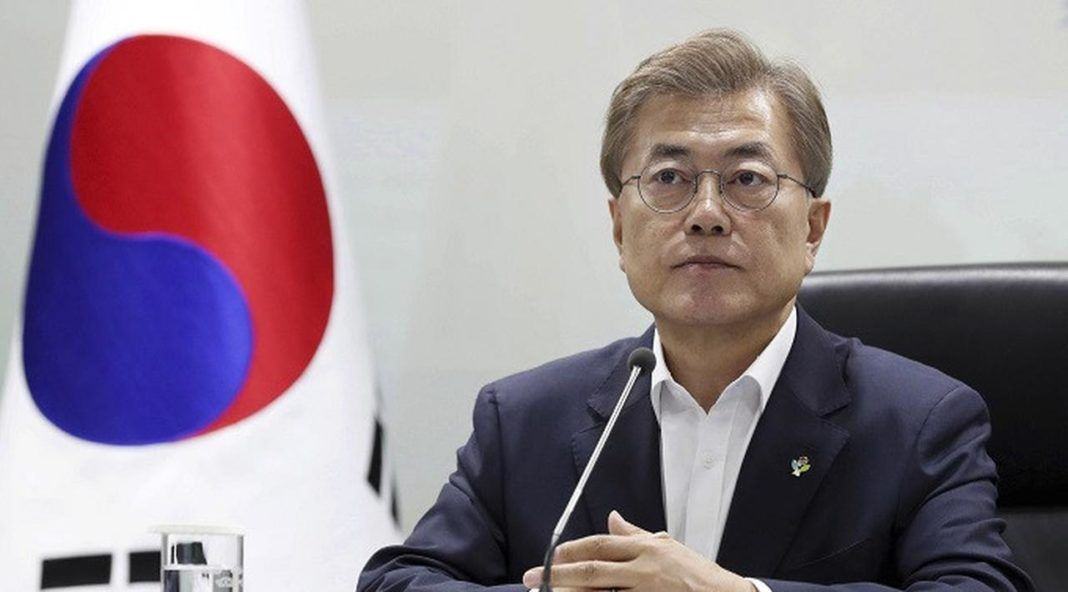 Presiden Korea Selatan Moon Jae-in (Yonhap via AP)