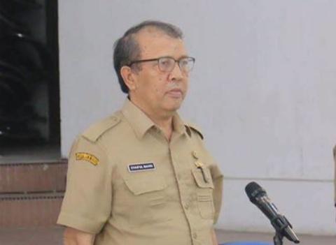 Foto: Sekda Kota Medan Ir H Syaiful Bahri Lubis ketika menghadiri HUT PD Pasar Kota Medan ke-24 tahun 2017 sekaligus HUT Kemerdekaan Republik Indonesia ke-72 tahun 2017 di seputaran Pasar Petisah Medan, Senin (14/8).