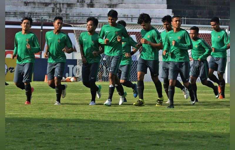 Foto: Skuat Timnas U-19 sedang berlatih.