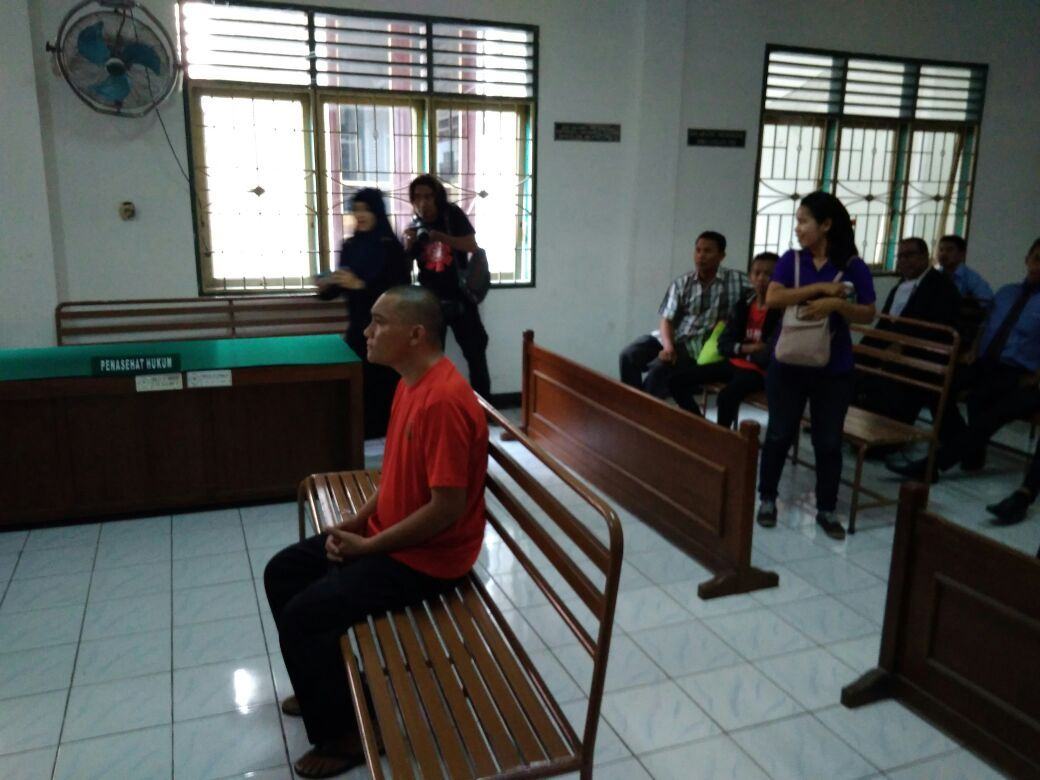 Foto: Khaireyll Benjamin Bin Ibrahim alias Benjy (38), warga negara Malaysia yang terlibat kasus kepemilikan 4,5 gram sabu-sabu dihukum 11 tahun penjara.