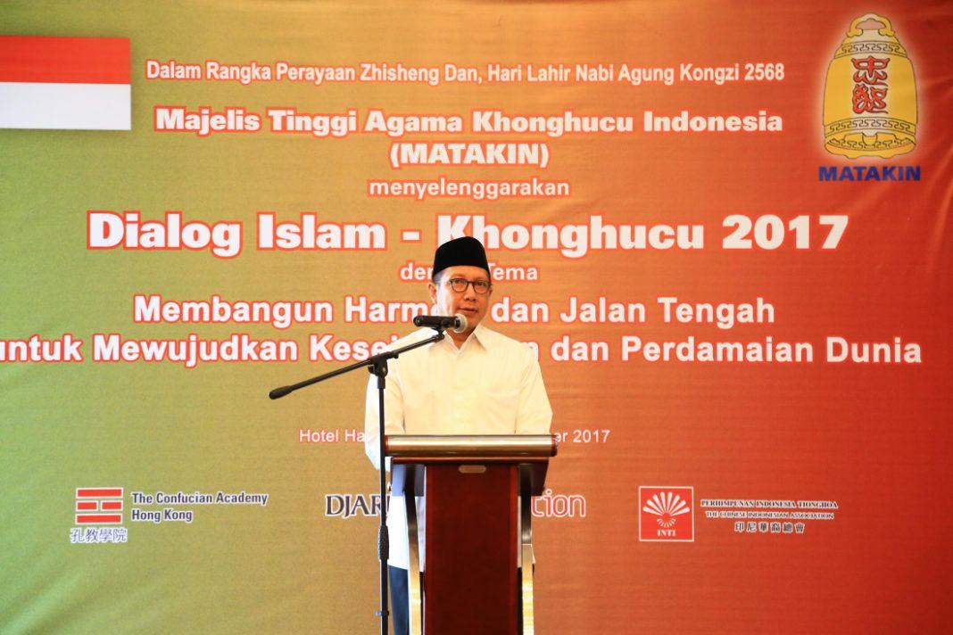 Foto: Menag Lukman Hakim buka Rangkaian Perayaan Zhisheng Dan 2568, Senin (16/10).
