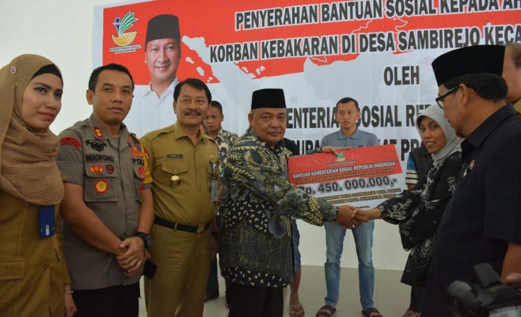 Korban Kebakaran Pabrik Mancis, 22 Ahli Waris Terima Bansos