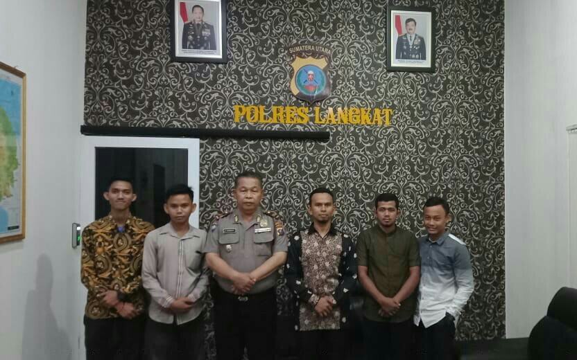 Adakan Pawai Obor, BKPRMI Wampu Audiensi dengan Kapolres Langkat