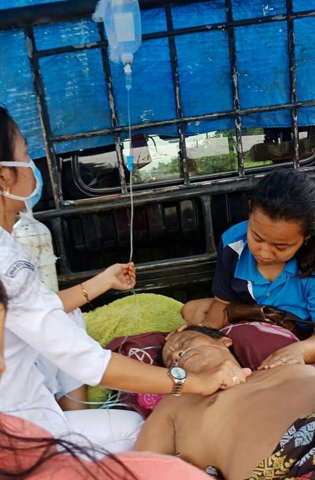RSUD Kabupaten Labuhanbatu Selatan, Pasien Dirujuk Naik Pick Up