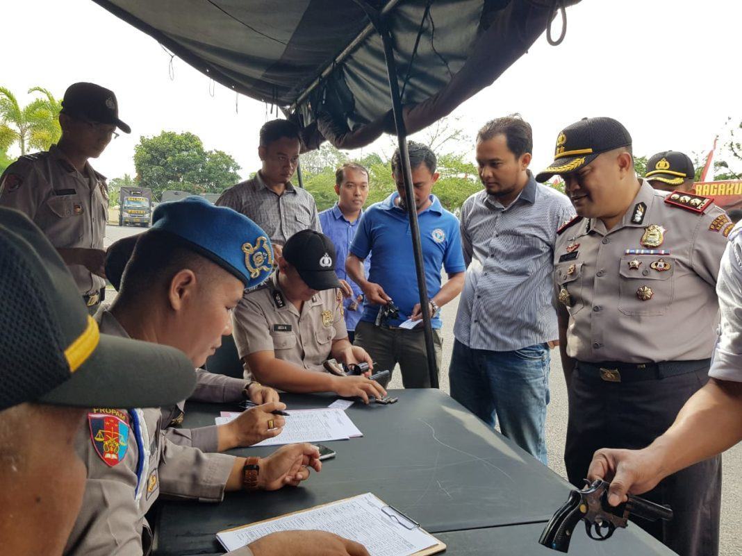 Mencegah Terjadinya Penyalahgunaan, Polres Banjar Lakukan Pemeriksaan Senjata Api