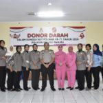 HUT Polwan ke-71, Ny Indah Yulian Ikut Donor Darah
