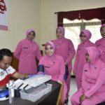 HUT Polwan ke-71, Ny Indah Yulian Ikut Donor Darah