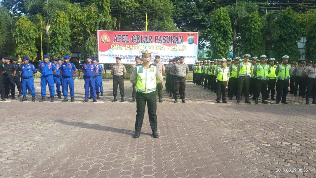 Polres Langkat, Apel Operasi Patuh Toba 2019 di Halaman Januraga