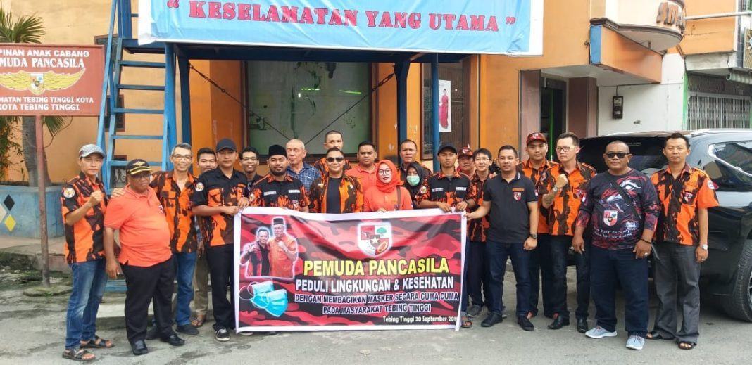 Sapma PP Tebing Tinggi, Bagikan Masker Gratis kepada Warga