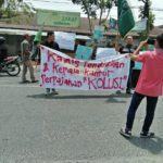 GMNI dan HMI, Menggeruduk Kantor Bupati Labuhanbatu