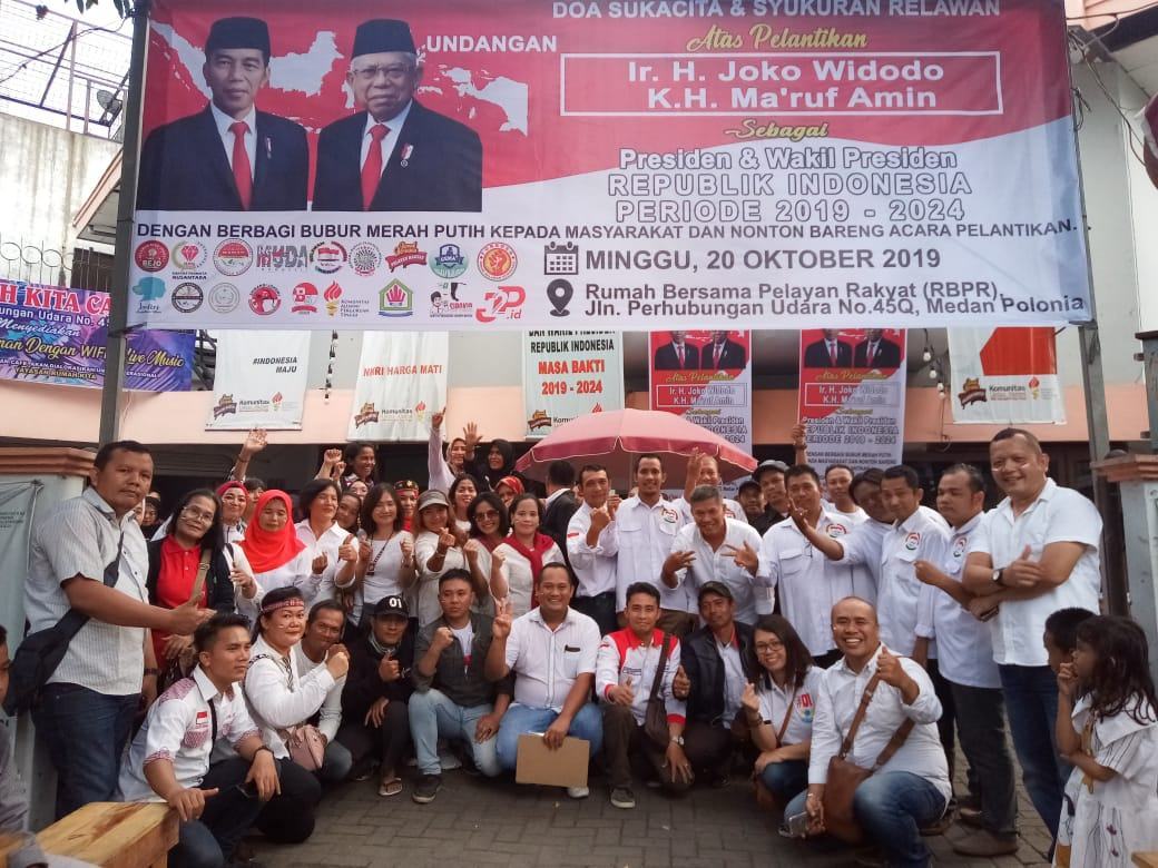 Relawan Jokowi-Ma'ruf, Laksanakan Doa dan Syukuran Berlangsung Meriah