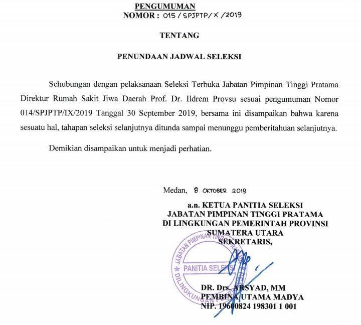 Kadis Pendidikan Sumut, Ternyata Sekretaris Pansel Lelang Pejabat Eselon II 