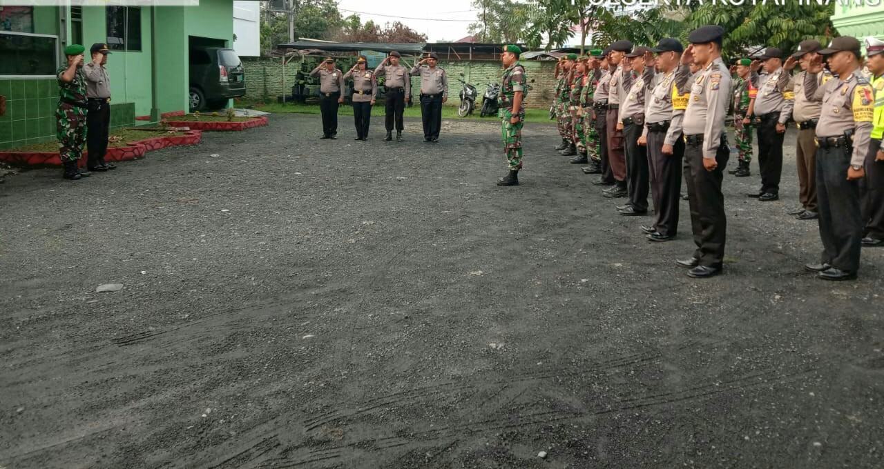 Jelang Pelantikan Presiden, Polsekta Kotapinang dan Koramil 11 Gelar Patroli Gabungan