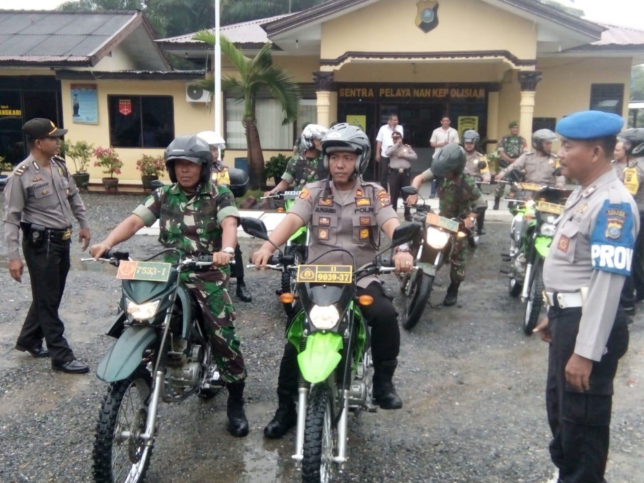 Jelang Pelantikan Presiden, Polsek Aek Natas dan Koramil 05/BD Jaga Stabilitas Kamtibmas