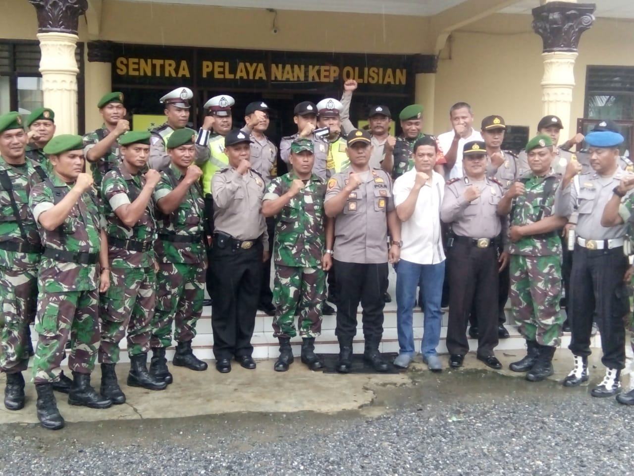 Jelang Pelantikan Presiden, Polsek Aek Natas dan Koramil 05/BD Jaga Stabilitas Kamtibmas