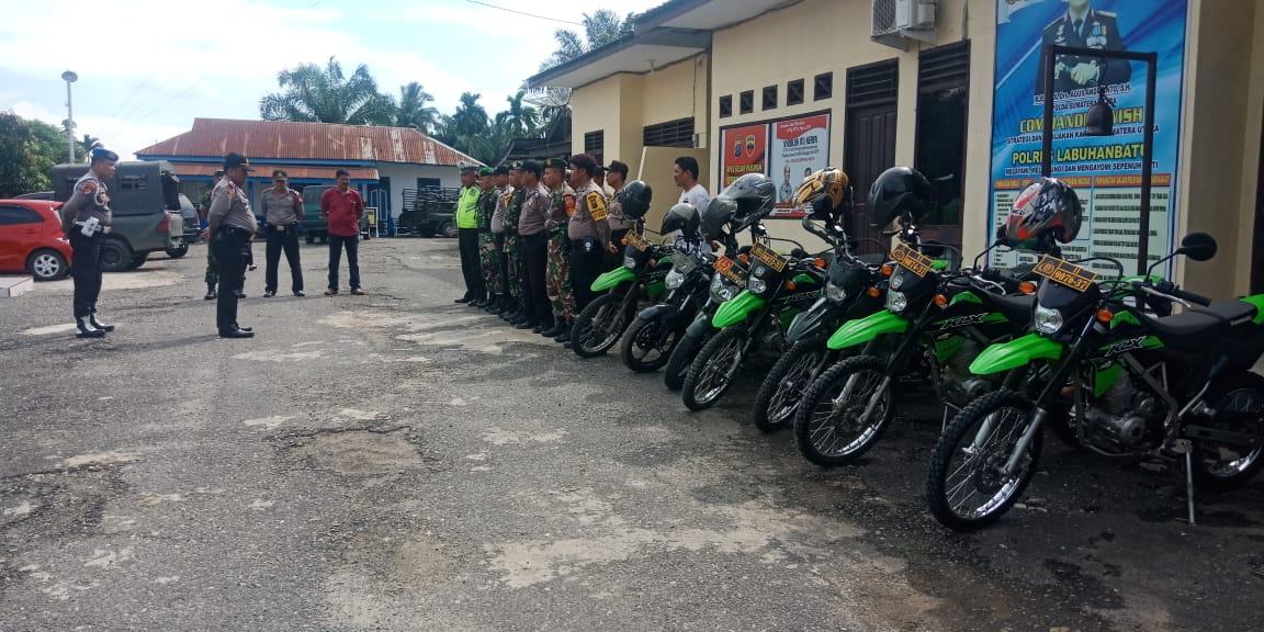 Polsek Seikanan Dan Koramil 12/Langgapayung Siap Siaga