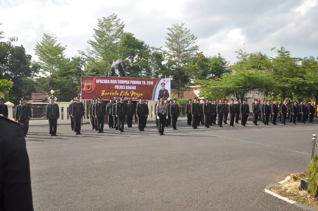 Peringatan Hari Sumpah Pemuda ke-91, Wakapolres Banjar Jadi Inspektur Upacara
