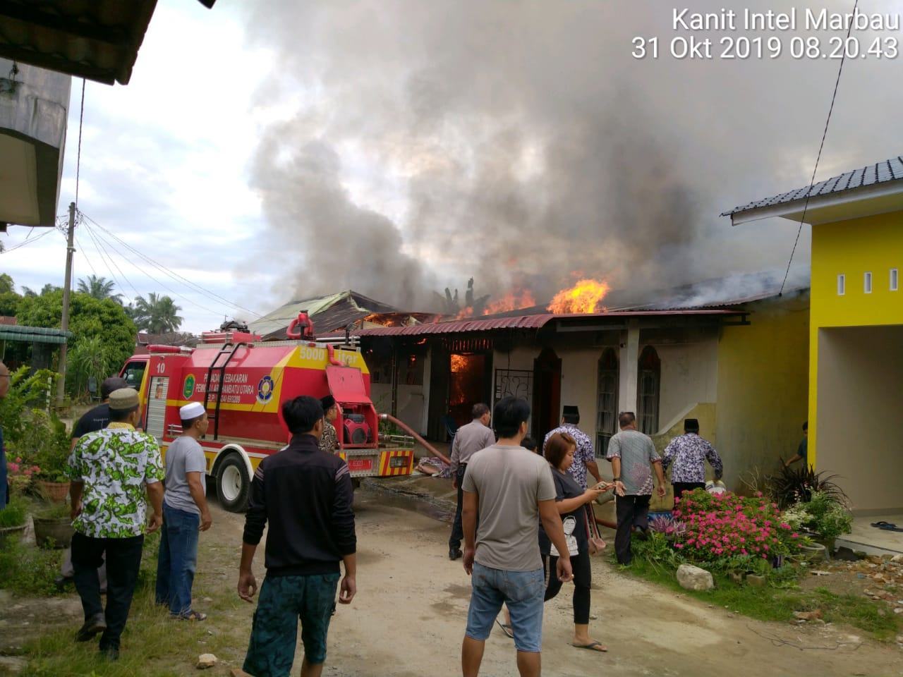 Kebakaran Rumah Labura, Diduga Korsleting Listrik 7 Rumah Ludes Terbakar