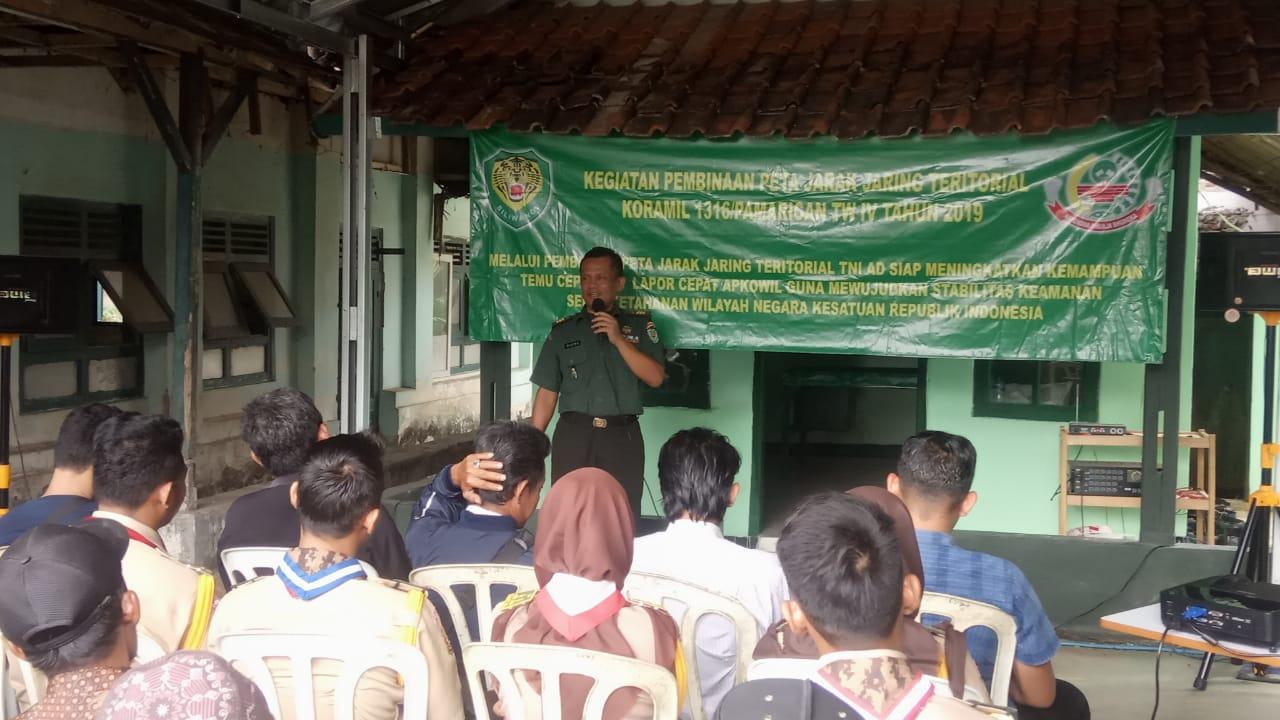 Warga Ciamis, Ikuti Pembinaan Peta Jarak Jaring Teritorial Koramil 1316/Pamarican