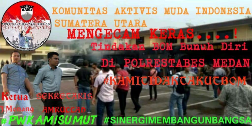 Bom di Polrestabes Medan, KAMI Sumut Siap Bekerjasama dengan Polda