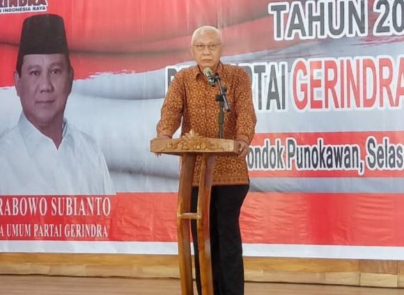 Tamzil Ridha Sampaikan Visi&Misi Cawalkot Binjai, Yang digelar DPC Gerindra Binjai
