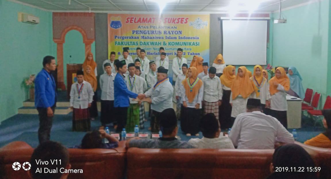 Pelantikan Pengurus Rayon PMII FDK UIN-SU 2019-2020
