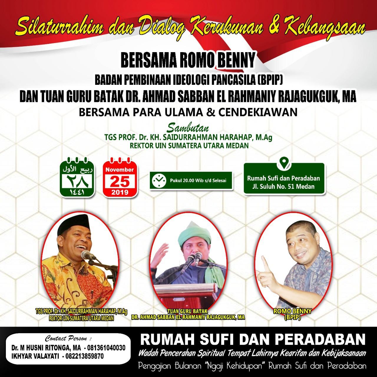 Rumah Sufi dan Peradaban, Gandeng BPIP Gelar Silaturrahmi-Dialog 100 Ulama