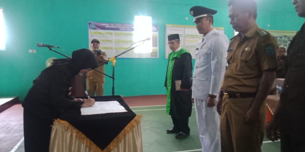 Walikota Banjar, Hadiri Pelantikan Kepala Desa Terpilih Desa Raharja