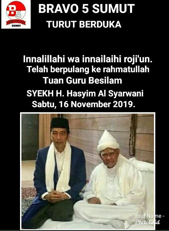 Bravo 5 Sumut : Turut Berdukacita atas Wafatnya Tuan Guru Besilam