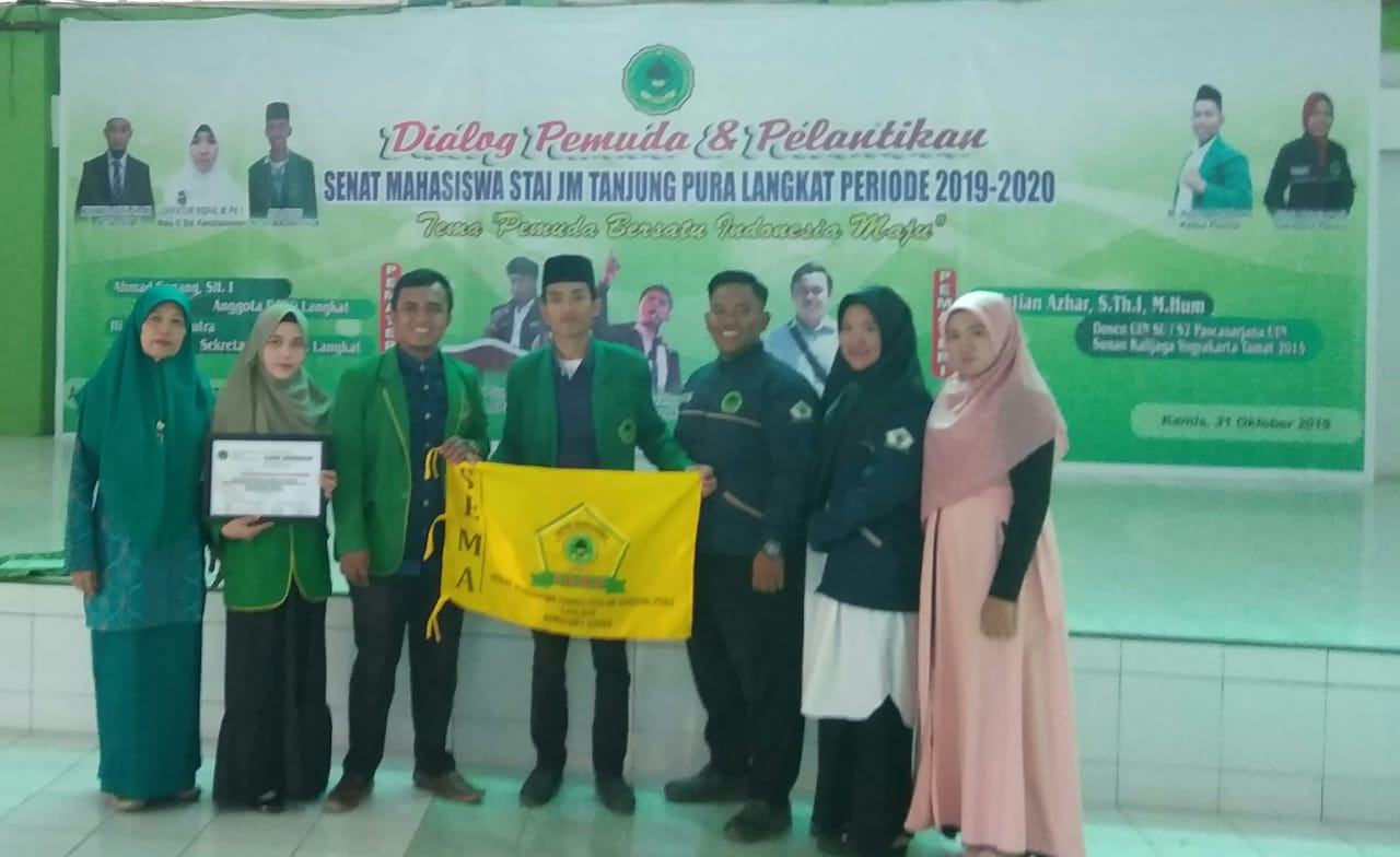 Ketua STAI JM Tanjung Pura, Lantik Pengurus Senat Mahasiswa